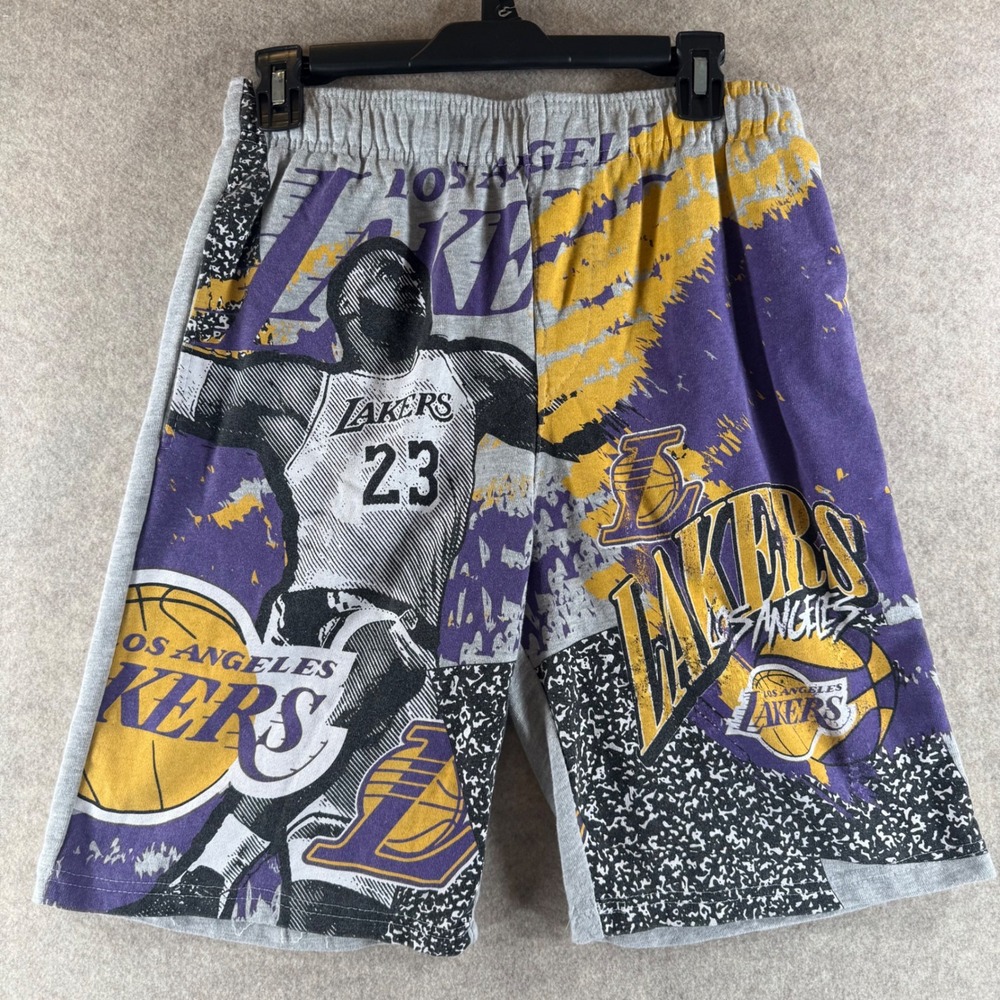 NBA Shorts Medium Gray Los Angeles Lakers LeBron James 23 Graphic Sweat Shorts